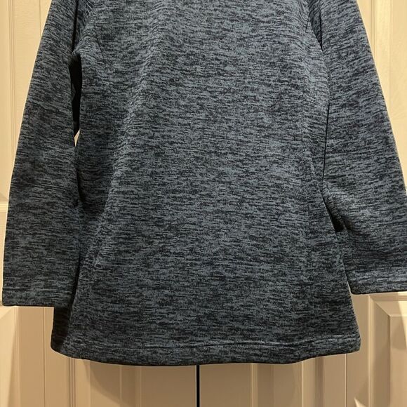 Lands’ End “Evening Blue Heather”‎ Sweater Fleece Jacket Size M (10-12) - Picture 10 of 15